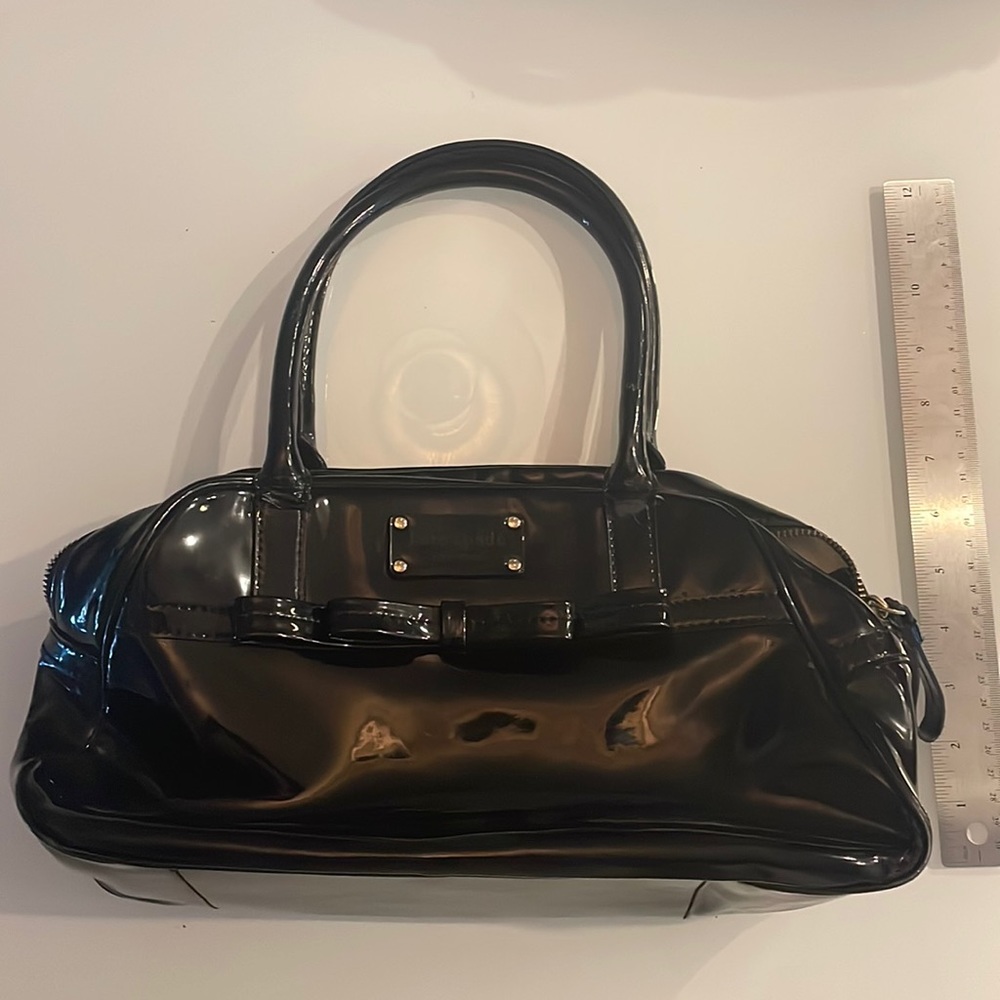 Kate, spade, black patent satchel